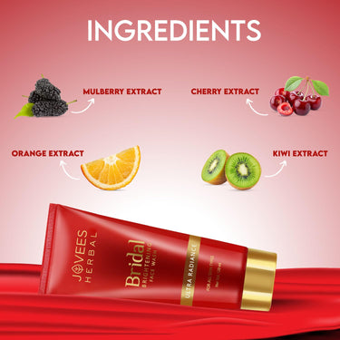 Jovees Herbal Bridal Brightening Face Wash | Ultra Radiance For Brightening Skin | Reduces Dark Spot For All Skin Types 120ml